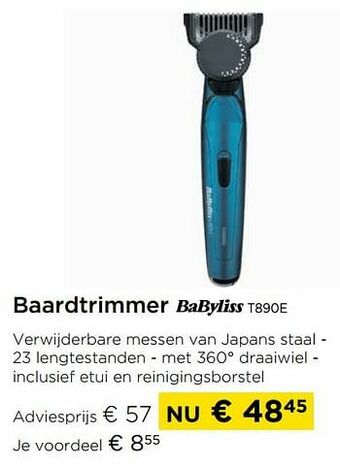Baardtrimmer babyliss t890e