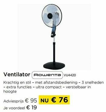 Molecule Ventilator rowenta vu4420 aanbieding