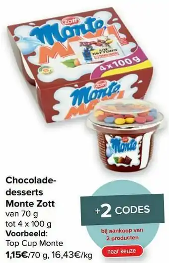 Zott top cup monte