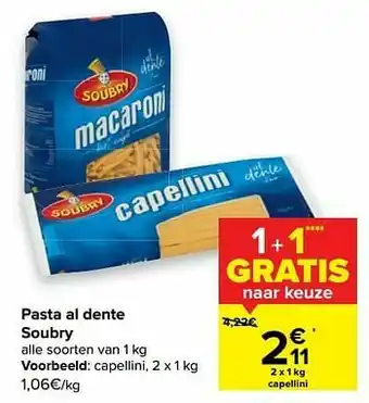 Carrefour Soubry capellini aanbieding