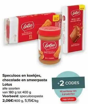 Carrefour Lotus speculoospasta aanbieding