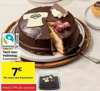 Carrefour Taart voor vaderdag aanbieding