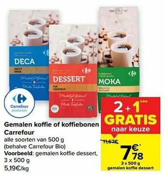 Carrefour Gemalen koffie dessert aanbieding