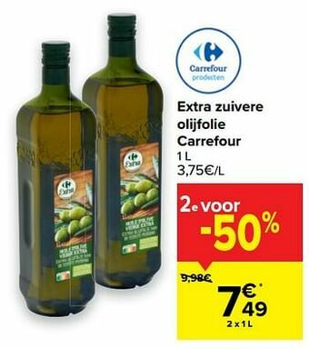 Carrefour Extra zuivere olijfolie carrefour aanbieding