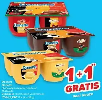 Carrefour Danette roomdessert vanillesmaak aanbieding