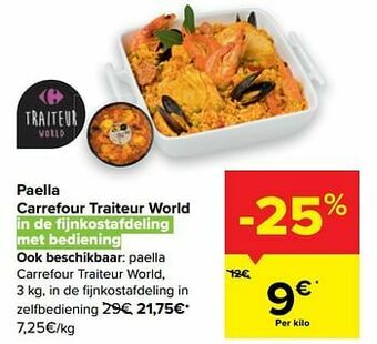 Carrefour Paella carrefour traiteur world aanbieding