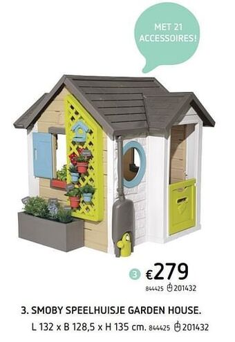 Dreamland Smoby speelhuisje garden house aanbieding