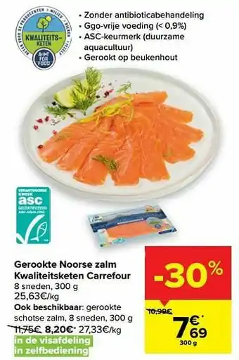 Carrefour Gerookte schotse zalm aanbieding