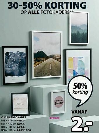 Jysk Oscar fotokader aanbieding