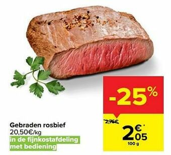 Carrefour Gebraden rosbief aanbieding