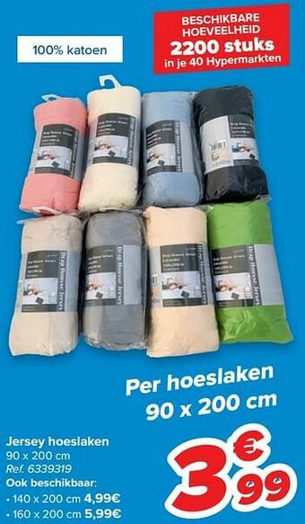 Carrefour Jersey hoeslaken aanbieding
