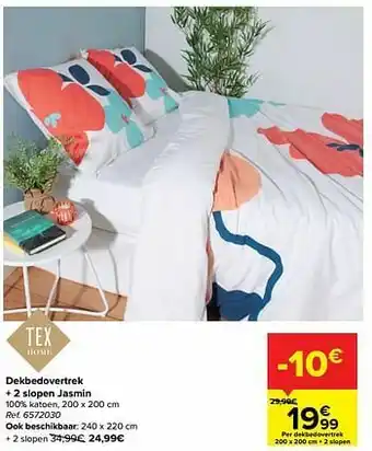 Dekbedovertrek + 2 slopen jasmin