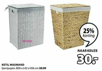 Jysk Ketil wasmand aanbieding
