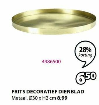 Jysk Frits decoratief dienblad aanbieding