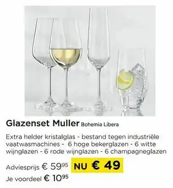 Glazenset muller bohemia libera