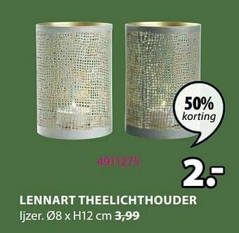 Jysk Lennart theelichthouder aanbieding