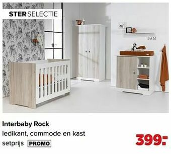 Baby-Dump Interbaby rock ledikant, commode en kast aanbieding