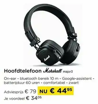 Hoofdtelefoon marshall major3