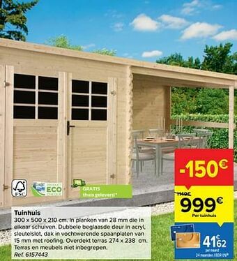 Carrefour Tuinhuis aanbieding