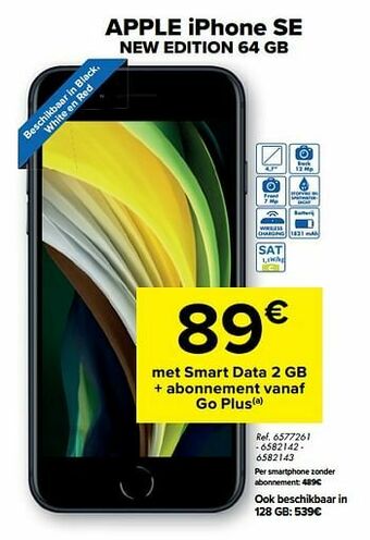 Carrefour Apple iphone se new edition 64 gb aanbieding