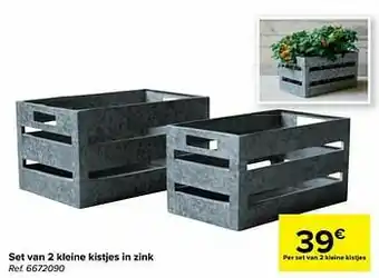 Carrefour Set van 2 kleine kistjes aanbieding