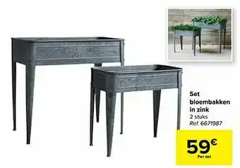 Set bloembakken