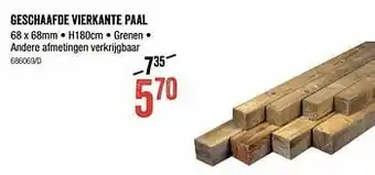 HandyHome Geschaafde vierkante paal aanbieding