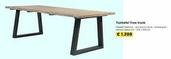 Molecule Tuintafel tree trunk aanbieding