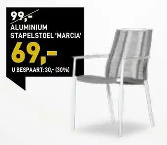 Aluminium stapelstoel marcia