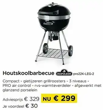 Molecule Houtskoolbarbecue pro22k-leg-2 aanbieding