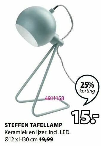 Jysk Steffen tafellamp aanbieding