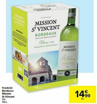 Carrefour Frankrijk bordeaux mission st vincent wit aanbieding