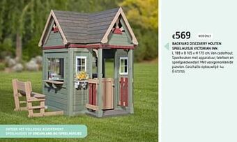 Dreamland Backyard discovery houten speelhuisje victorian inn aanbieding