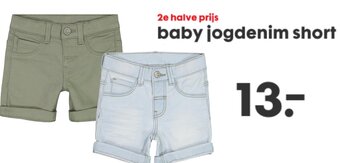 HEMA Baby jogdenim short aanbieding
