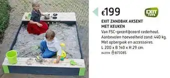 Dreamland Exit zandbak aksent met keuken aanbieding