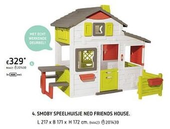 Dreamland Smoby speelhuisje neo friends house aanbieding