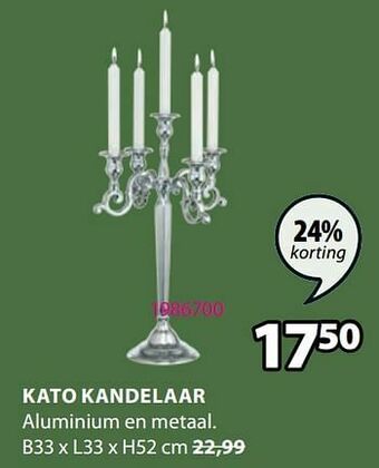 Jysk Kato kandelaar aanbieding