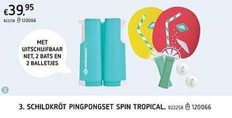 Schildkröt pingpongset spin tropical