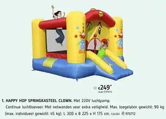 Happy hop springkasteel clown