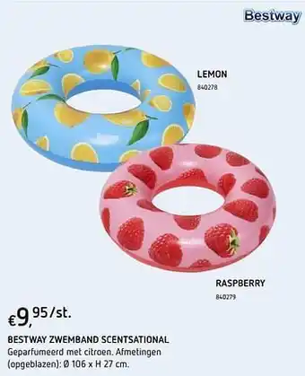Bestway zwemband scentsational lemon