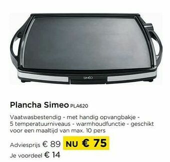 Molecule Plancha simeo pla620 aanbieding