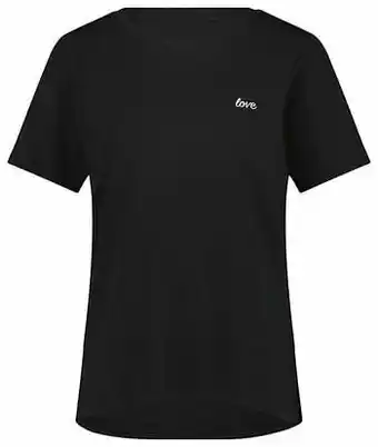 HEMA Dames T-shirt Love Zwart (zwart)