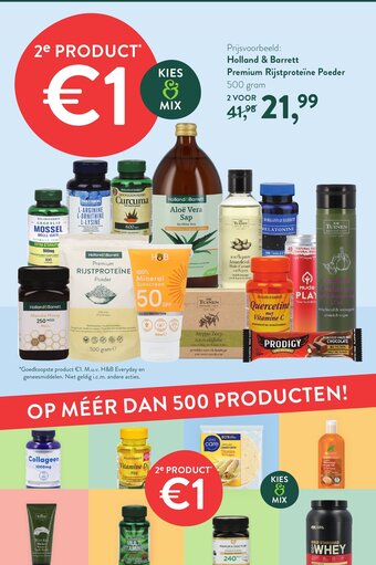 Holland & Barrett Holland & Barrett Premium Rijstproteïne Poeder 500gram aanbieding