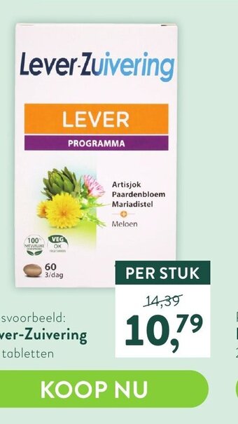 Holland & Barrett Lever-Zuivering 60 Tabletten aanbieding