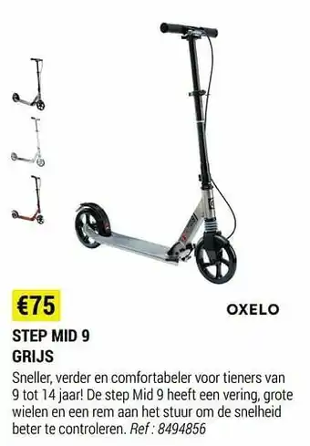 Decathlon Step mid 9 grijs aanbieding
