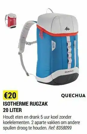 Decathlon Isotherme rugzak aanbieding