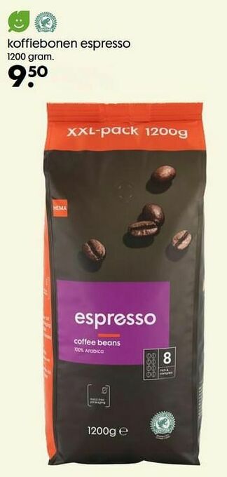 HEMA Koffiebonen espresso aanbieding