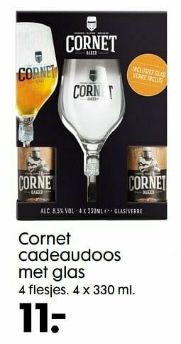 HEMA Cornet cadeaudoos met glas aanbieding