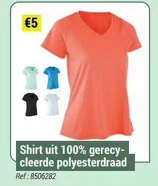 Decathlon Shirt uit 100% gerecycleerde polyesterdraad aanbieding
