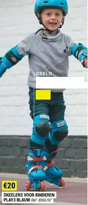 Decathlon Skeelers voor kinderen play3 blauw aanbieding